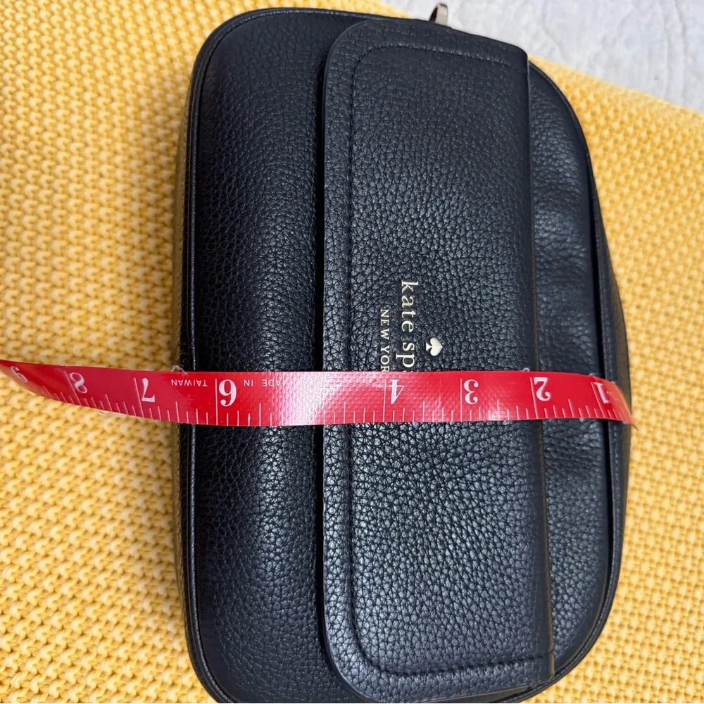 Kate Spade Black Crossbody Bag with Striped Strap - Picture 9 of 12